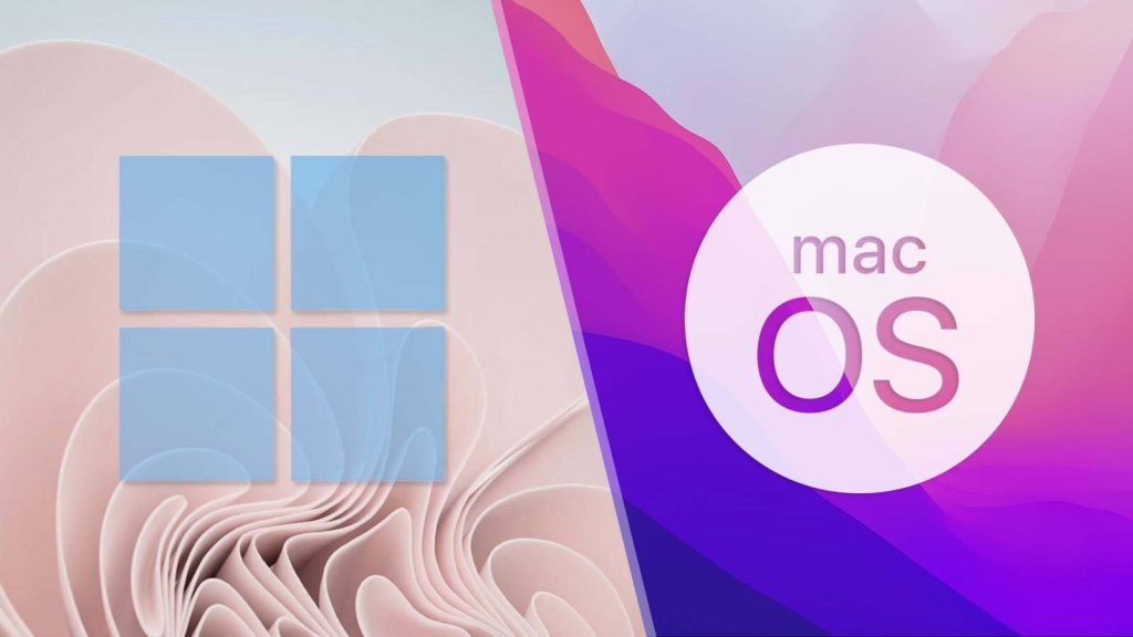 Macos ve Windows karşılaştırması.